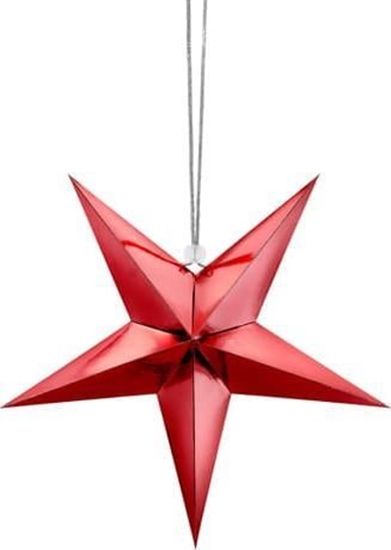 Picture of PartyDeco Gwiazda papierowa, 30cm, czerwony one size
