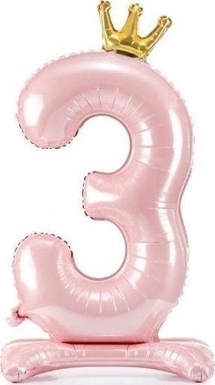 Picture of PartyDeco Stojcy balon foliowy 3 84cm jasny róowy