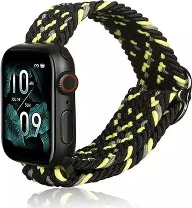 Изображение Pasek do smartwatcha Beline Textile do Apple Watch 38/40/41mm czarno-limonkowy black/lime