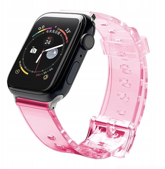 Picture of Pasek silikonowy bransoleta bransoletka Strap Light do zegarka Apple Watch 38 / 40 mm - czerwony