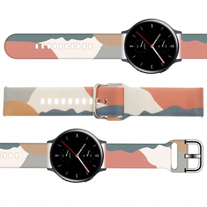 Изображение Pasek Strap Moro do Samsung Galaxy Watch 45 / 46 / 47 mm silikonowa bransoletka opaska do zegarka - wzór 15