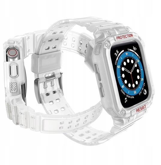 Picture of Pasek z etui ochronnym Protect Strap Band do Apple Watch 38 / 40 / 41 mm opaska obudowa pancerna - przezroczysty