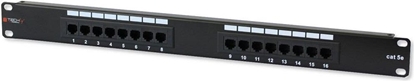 Изображение Techly Patch Panel 1U UTP 16x RJ45 Cat5e Czarny (22854)