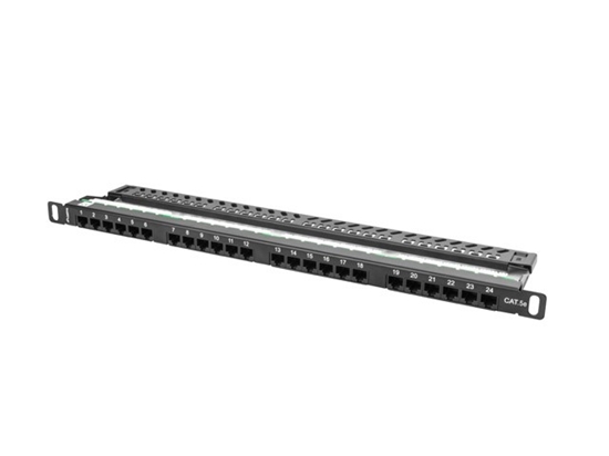 Picture of Patch Panel 24 Port 0.5U Kat.5E czarny 