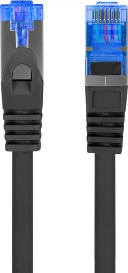 Изображение Lanberg | Patch Cord cat. 6 FTP | PCF6A-10CC-0025-BK | S/FTP | S/FTP shielding type – Aluminium braid on wire and each pair foiled additionally. The coating is made of low-smoke and Halogen-free materials (LSZH). Category compliance confirmed by Fluke tes