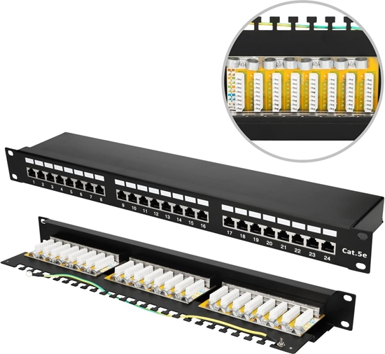 Picture of ExtraLink CAT5E STP V2 | Patchpanel | 24 porty