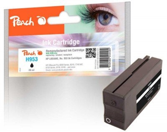 Изображение Peach Patrone HP Nr.953 black mit OEM Chip remanufactured
