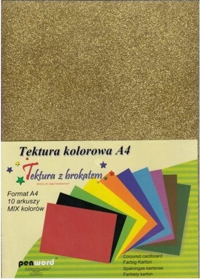 Picture of Penword Tektura A4 brokatowa kolorowa