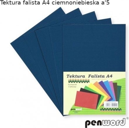 Picture of Penword Tektura falista PENWORD A4 5ark. - ciemnoniebieska Penword TARGI