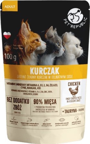 Picture of Pet Republic PET REPUBLIC KOT sasz.100g KURCZAK ADULT sos /24