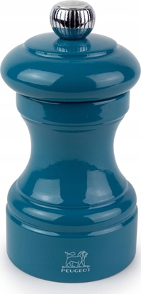 Picture of Peugeot Bistro salt mill 10 cm pacific blue lacquered wood