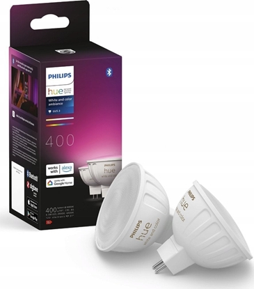 Изображение Philips Hue LED Lampe MR16 2pack Set 400lm White Color Amb.