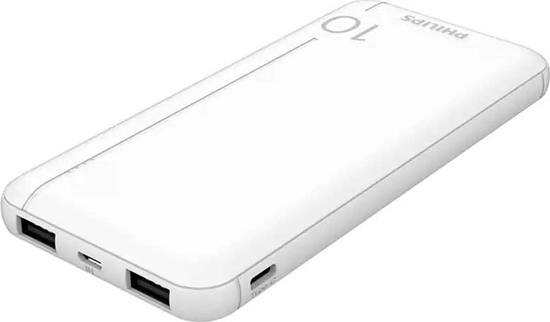 Picture of Powerbank Philips Philips Power Bank 10000mAh 2X USB-A Bateria awaryjna Biay DLP1810NW/62