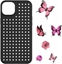Picture of Pinit Zestaw Etui Pinit Dynamic + Flower/ Butterfly Pin iPhone 14 6.1" czarny/black wzór 1