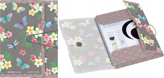 Picture of Piórnik Herlitz Herlitz Gummizugmappe PP A4 Ladylike Butrfl.