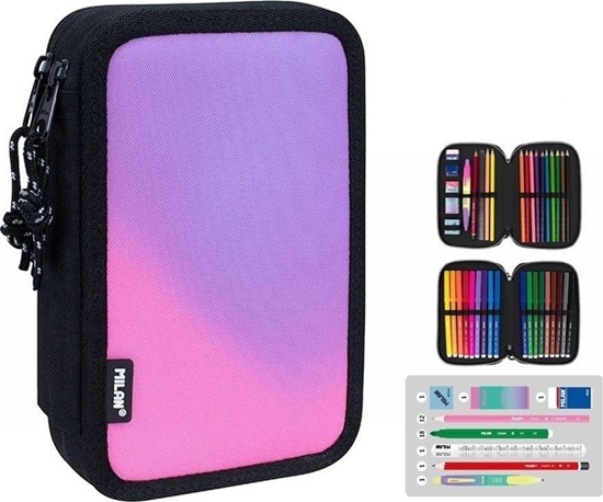 Изображение Piórnik Milan Piórnik 2 poz. z wyposaeniem Sunset czar. róowy