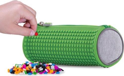 Изображение Piórnik PIXIE Okrgy Piórnik na Suwak, Kosmetyczka, Saszetka, PIXIE CREW, Szary, Zielony Panel