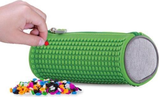 Picture of Piórnik PIXIE Okrgy Piórnik na Suwak, Kosmetyczka, Saszetka, PIXIE CREW, Szary, Zielony Panel