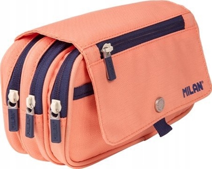 Attēls no Piórnik Teka Piórnik 3 komory z klapk± 1918 róowy MILAN