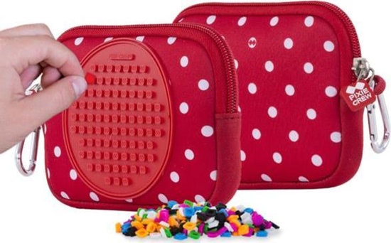 Picture of PIXIE Saszetka na Suwak, Kosmetyczka, PIXIE CREW, Kropki, Czerwony Panel