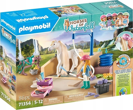 Picture of Playmobil - Horses of Waterfall Isabella i klacz Lioness z myjni dla koni 71354