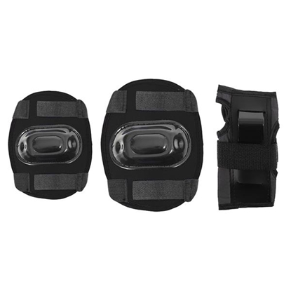 Attēls no Plaukstas, elkoņu un ceļgalu sargu komplekts H108 SIZE M BLACK PROTECTIVE PAD SET