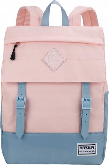 Picture of Plecak Bestlife Plecak na notebook 14,1", COL-Buckles, róowy, poliester, Bestlife