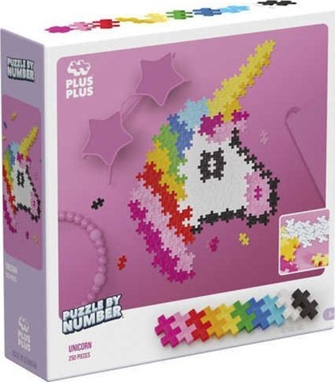 Изображение Plus Plus PLUS-PLUS PUZZLE BY NUMBER JEDNOROEC - 250 ELEMENTÓW