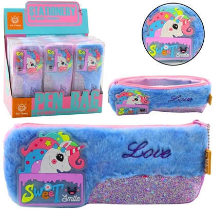 Attēls no Pluszowy Piórnik Z Jednorocem Byszczce Elementy Jednoroec Niebieski