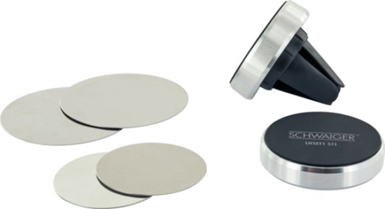 Изображение Podstawka Schwaiger Schwaiger SET Magnethalterungen, 6-teilig, Aluminium  silber