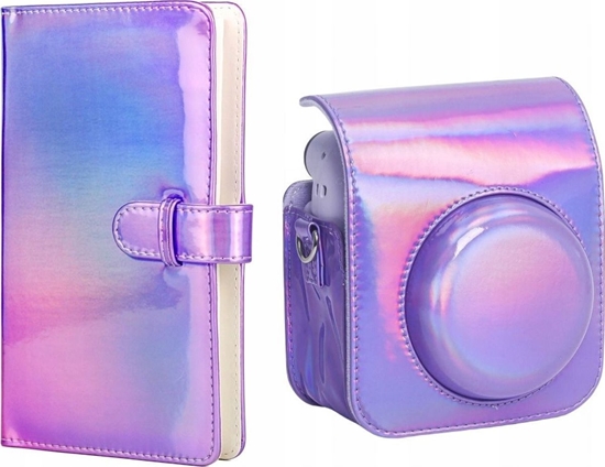 Picture of Pokrowiec LoveInstant Futera Etui Pokrowiec Do Fujifilm Instax Mini 12 + Album Na 96 Zdj / Fioletowy Bysk
