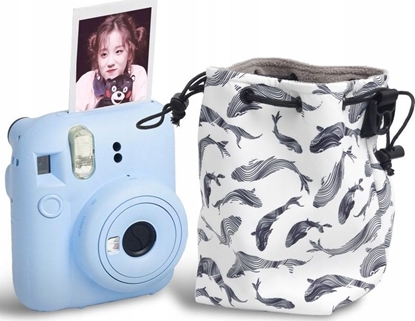 Изображение Pokrowiec LoveInstant Futera Etui Pokrowiec Torba do FujiFilm INSTAX Mini 12 11 40 9 LiPlay EVO Link 2SE / SQUARE SQ40 SQ6 SQ1 SQ20 SQ10 / Wieloryb
