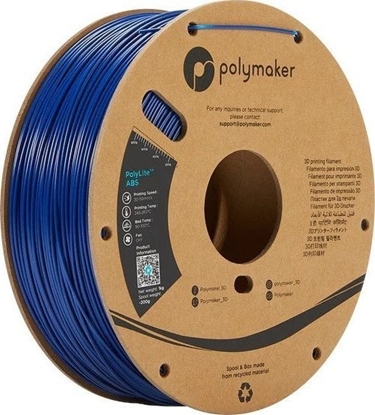 Attēls no Poly Filament Polymaker PolyLite ABS 1,75mm 1kg - Blue}