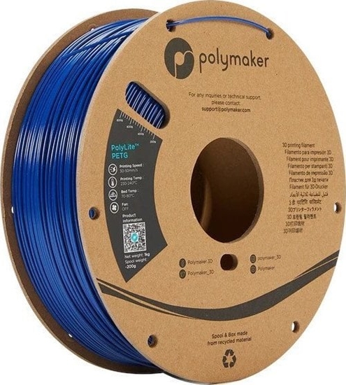 Picture of Poly Filament Polymaker PolyLite PETG 1,75mm 1kg - Blue}
