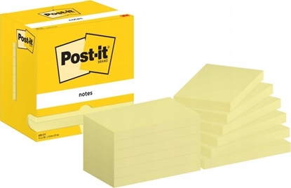 Attēls no Post-It 3M Bloczek samoprzylepny POST-IT, 76x127mm, 12x100 kart., óty