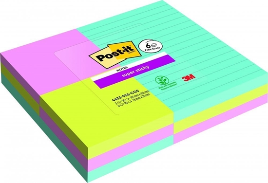 Picture of Post-It 3M Karteczki samoprzylepne Post-it Super Sticky, COSMIC, 9x90 kart.