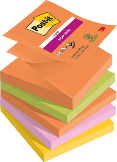 Picture of Post-It 3M Karteczki samoprzylepne Post-it® Super Sticky Z-Notes, BOOST, 76x76mm, 5x90 kart.