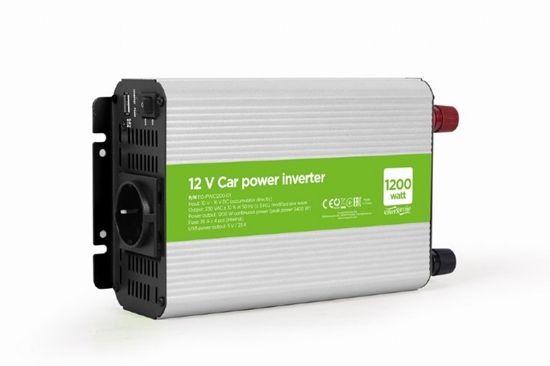 Изображение POWER INVERTER CAR 12V 1200W/EG-PWC1200-01 GEMBIRD
