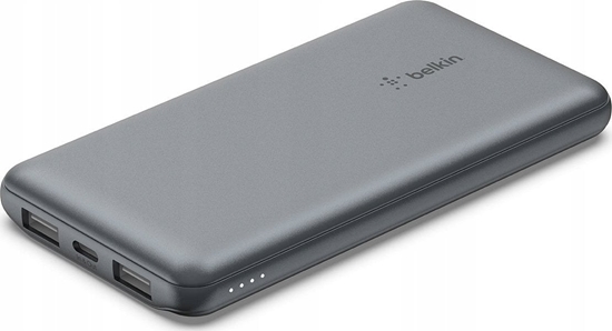 Изображение Powerbank Belkin Powerbank 10 000 mAh, 2x USB-A, USB-C 15W, szary