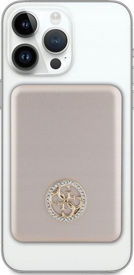Picture of Powerbank Guess Guess Powerbank indukcyjny 5W GUPBM3AL4DMD 3000mAh zoty/gold MagSafe 4G Strassed Metal Logo