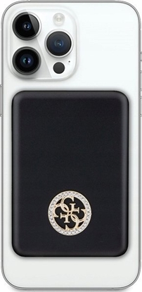 Picture of Powerbank Guess Guess Powerbank indukcyjny 5W GUPBM3AL4DMK 3000mAh czarny/black MagSafe 4G Strassed Metal Logo