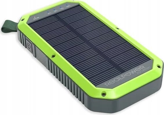 Изображение Realpower Powerbank PB-10000 Solar  schwarz        10.000mAh