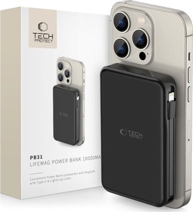 Attēls no Powerbank Tech-Protect Powerbank Tech-Protect PB31 Lifemag MagSafe 10000mAh Black