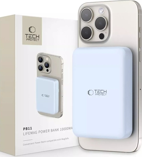 Изображение Powerbank Tech-Protect TECH-PROTECT PB11 LIFEMAG MAGSAFE POWER BANK 10000MAH BLUE