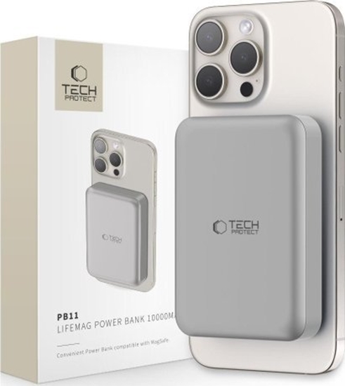 Picture of Powerbank Tech-Protect TECH-PROTECT PB11 LIFEMAG MAGSAFE POWER BANK 10000MAH TITANIUM