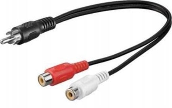 Picture of PremiumCord PremiumCord Kabel 1x CINCH male - 2x CINCH female 20cm