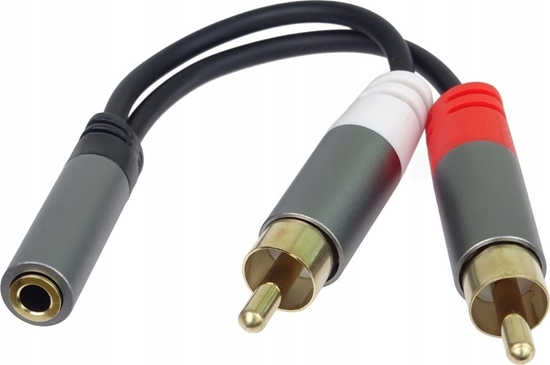 Picture of PremiumCord PremiumCord kabel HQ Jack 3.5mm Female - 2x CINCH Male 15cm