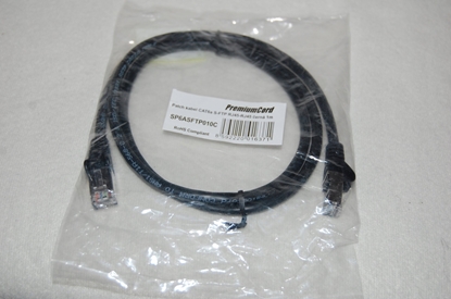 Picture of PremiumCord PREMIUMCORD Patch kabel CAT6a S-FTP, RJ45-RJ45, AWG 26/7 1m erná