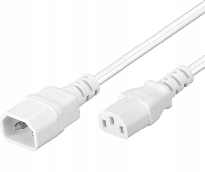 Attēls no PremiumCord PREMIUMCORD Prodluovací kabel sí 230V, C13-C14, bílý 2m