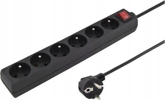 Picture of PremiumCord PREMIUMCORD Prodluovací pívod 230V 5m 6 zásuvek + vypína, erný